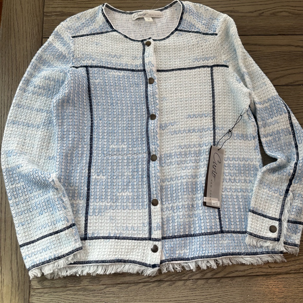 Curio Women's Blue Button Down Shirt New with tags